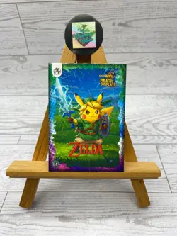 Pikachu as Cosplay Zelda Non- Pokemon Pop Culture Fan Art Trading Card - Image 2