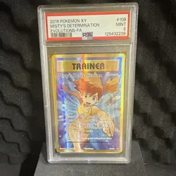 Pokemon TCG Misty's Determination 108/108 Evolutions Full Art Holo EN PSA 9 2016 - Image 1