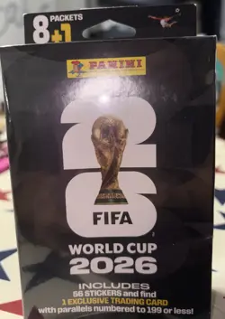 2026 Panini FIFA World Cup Soccer Sticker Cards Hanger Box NEW SEALED - Image 1