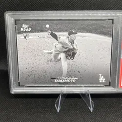 YOSHINOBU YAMAMOTO (RC) 2024 Topps Black & White #49 Dodgers PSA 10 GEM MINT - Image 2
