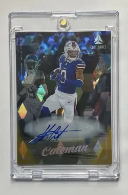 2025 Panini Luminance Gold #10 Keon Coleman Auto /100 Bills - Image 1