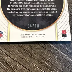 Tua Tagovailoa 2023 Panini Select #NI-TTA Neon Icons Gold Prizm 04/10 Dolphins - Image 3