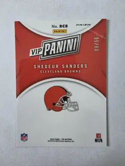 2025 Panini National Convention Vip Gold Pack - Rookies Shedeur Sanders #RC8... - Image 2