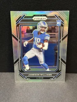 2022 Panini Prizm Jameson Williams Silver Prizm Rookie Card RC #311 Lions - Image 1