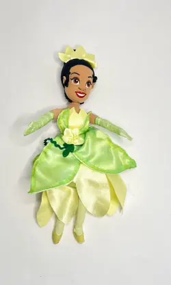 Disney Princess and The Frog Plush Tiana Doll Soft Toy Green Dress *Small - Image 1