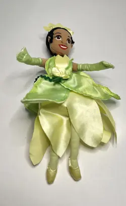 Disney Princess and The Frog Plush Tiana Doll Soft Toy Green Dress *Small - Image 5