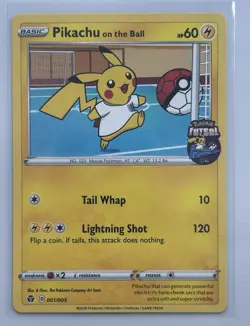 Pikachu On the Ball UK Exclusive Card 001/005 NM/MINT - Image 1