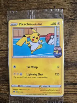 Pokemon Pikachu TCG On the Ball Promo Card 001/005 UK Exclusive, Sealed - Image 2