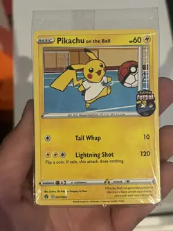 Pikachu On the Ball UK Exclusive Card 001/005 - Sealed - Image 1