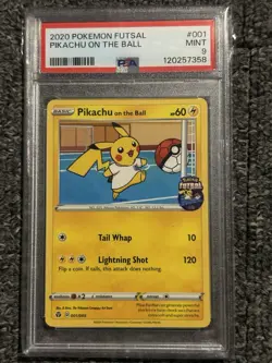 Pikachu On the Ball UK Exclusive Card 001/005 Psa 9 - Image 1