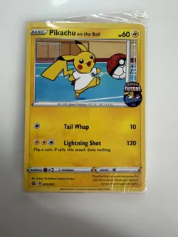 Pikachu On the Ball UK Exclusive Card 001/005 - Sealed - Image 1