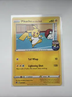 Pokemon Pikachu TCG On the Ball Promo Card 001/005 UK Exclusive Unsealed - Image 1
