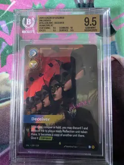 🧙LeBlanc Deceiver SIGNATURE 235* Riftbound Unleashed BGS 9.5 One 10 Subgrade - Image 1