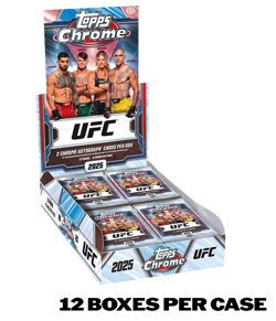 2025 TOPPS CHROME UFC HOBBY 12-BOX CASE (24 AUTOs) MMA Mixed Martial Arts New - Image 1
