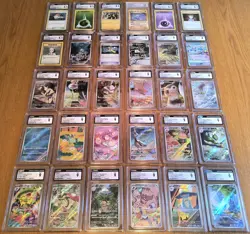 HUGE Lot 30 Graded Pokemon Cards CGC/CCG Modern & Vintage JP Art RARE Collection - Image 1