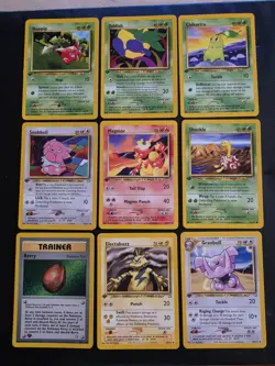 Pokemon Bundle 9x Neo Genesis 1st Edition Cards - LP Vintage - Image 1