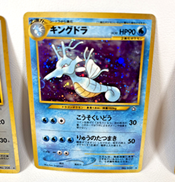 Vintage NEO GENESIS Japanese Pokemon Pocket Monsters 22 Cards w/ 4 Holos KINGDRA - Image 3