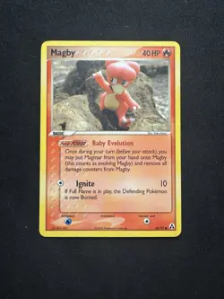 Magby 58/92 EX Legend Maker Vintage Pokemon TCG Cards Yuka Morii - Image 1
