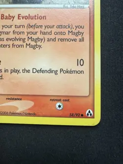 Magby 58/92 EX Legend Maker Vintage Pokemon TCG Cards Yuka Morii - Image 5