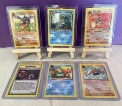 Vintage Pokemon Cards Bundle Fossil Set 1999 WOTC Aerodactyl Kabutops Lot LP - Image 1