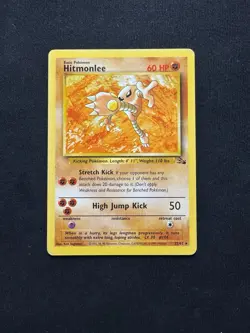 Hitmonlee 22/62 Fossil Regular Non Holo Vintage WOTC Pokemon TCG Cards 1999 - Image 1
