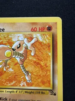 Hitmonlee 22/62 Fossil Regular Non Holo Vintage WOTC Pokemon TCG Cards 1999 - Image 3