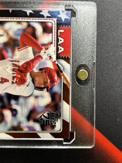 Topps 2026 Series One Patriotic Christian Moore Rookie Card LA Angels #29/76 - Image 3