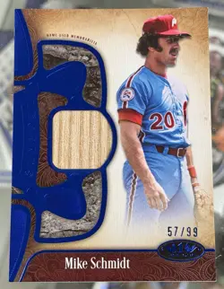 2026 Topps Tier One MIKE SCHMIDT Legend Relic Blue bat /99 Philadelphia Phillies - Image 1