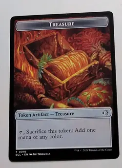 MTG - Lorwyn Eclipsed: Kithkin (0007) Treasure (0010) - Token - Near Mint - Image 2