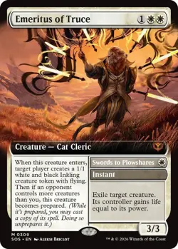 MTG Emeritus of Truce EXTENDED ART FOIL NM Strixhaven SOS #0309 - Image 3