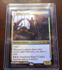 MTG MARVEL SUPER HEROES KING T'CHALLA BLACK PANTHER HOPE ENDURING FOIL M 0219 - Image 2