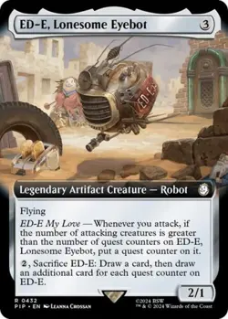 ED-E, Lonesome Eyebot (Extended Art) -Foil Light Play MTG - Image 1