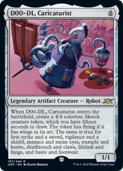 D00-DL, Caricaturist -Foil Near Mint MTG Unfinity - Image 1
