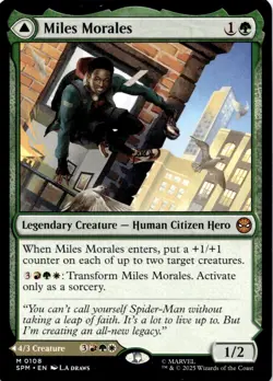 Miles Morales 108 Mythic Marvel's Spider-Man Magic: The Gathering Near Mint - Image 1