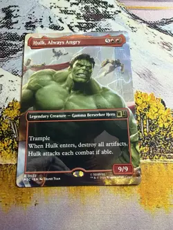 Mint/Near-Mint, English - 1 x MTG Hulk, Always Angry - Borderless Commander: Mar - Image 1