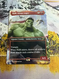 Mint/Near-Mint, English - 1 x MTG Hulk, Always Angry - Borderless Commander: Mar - Image 2