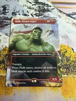 Mint/Near-Mint, English - 1 x MTG Hulk, Always Angry - Borderless Commander: Mar - Image 5