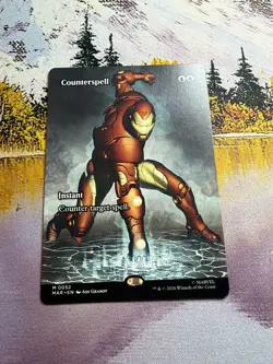 Counterspell 0052 Iron Man Borderless NM MTG Marvel Super Heroes Magic MAR - Image 5