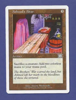 1999 Magic the Gathering - Ashnod's Altar - Sixth - 6th Edition MTG - Image 1