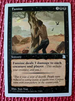 MtG buy_it_now FAMINE 75/180 Portal Three Kingdoms P3K Ships WORLDWIDE NM - Image 1