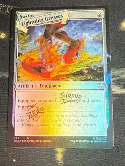 Lightning Greaves - 2026 Magic The Gathering Secret Lair Drop Deadpool Foil - Image 1