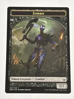 MTG War of the Spark Zombie Token 007/019 NM - Image 1