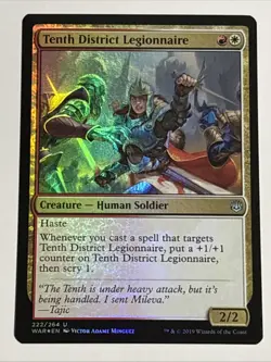 MTG War of the Spark Tenth District Legionnaire Foil 222/264 NM - Image 1