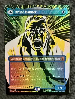 Bruce Banner / The Incredible Hulk (0390) - Foil - Borderless MTG Marvel Heroes - Image 2