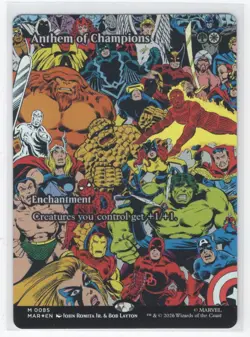 #85 2026 Marvel Super Heroes Anthem of Champions Mythic Foil - Image 1