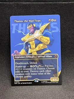 Thanos, the Mad Titan 0376 (Borderless) Mythic MTG Marvel Super Heroes - Image 1