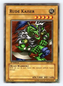 Yugioh Rude Kaiser SDK-027 1st Edition Common - NM 💎 - Image 1