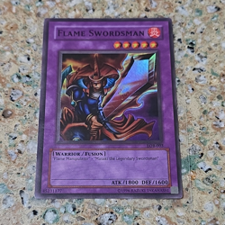 Konami Flame Swordsman LOB-003 Super Rare Holo Unlimited Fusion - Image 1