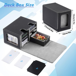 WELLMILLER MTG Deck Box for Commander with Dice Tray,Designed for MTG - Image 5