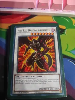 Yugioh! Hot Red Dragon Archfiend - MGED-EN067 - Rare - 1st Edition Near Mint, En - Image 1